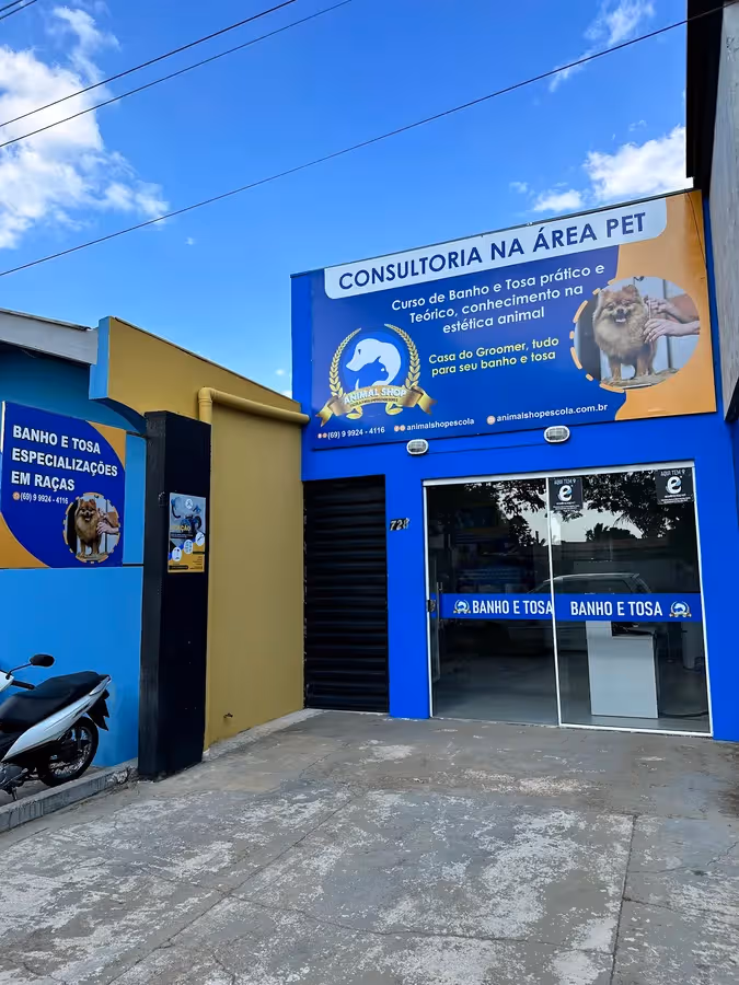 Animal Shop escola consultoria na área pet curso de banho e tosa