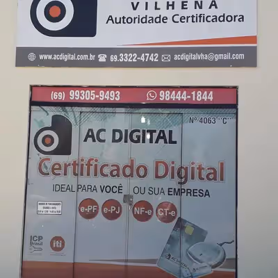 CERTIFICADO DIGITAL - AC DIGITAL - CERTIFICADORA / Vilhena