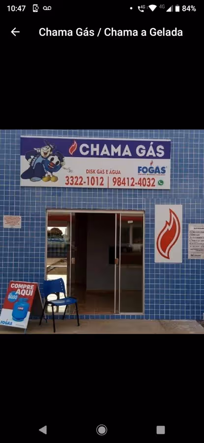 CHAMA GÁS/CHAMA A GELADA