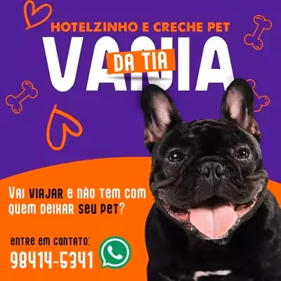 Hotel e creche pet domiciliar da tia Vania