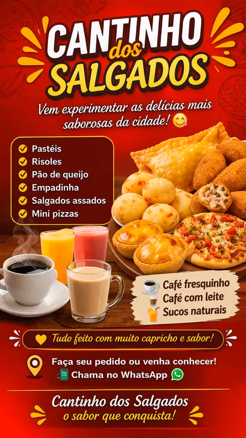 Lanchonete cantinho do salgado