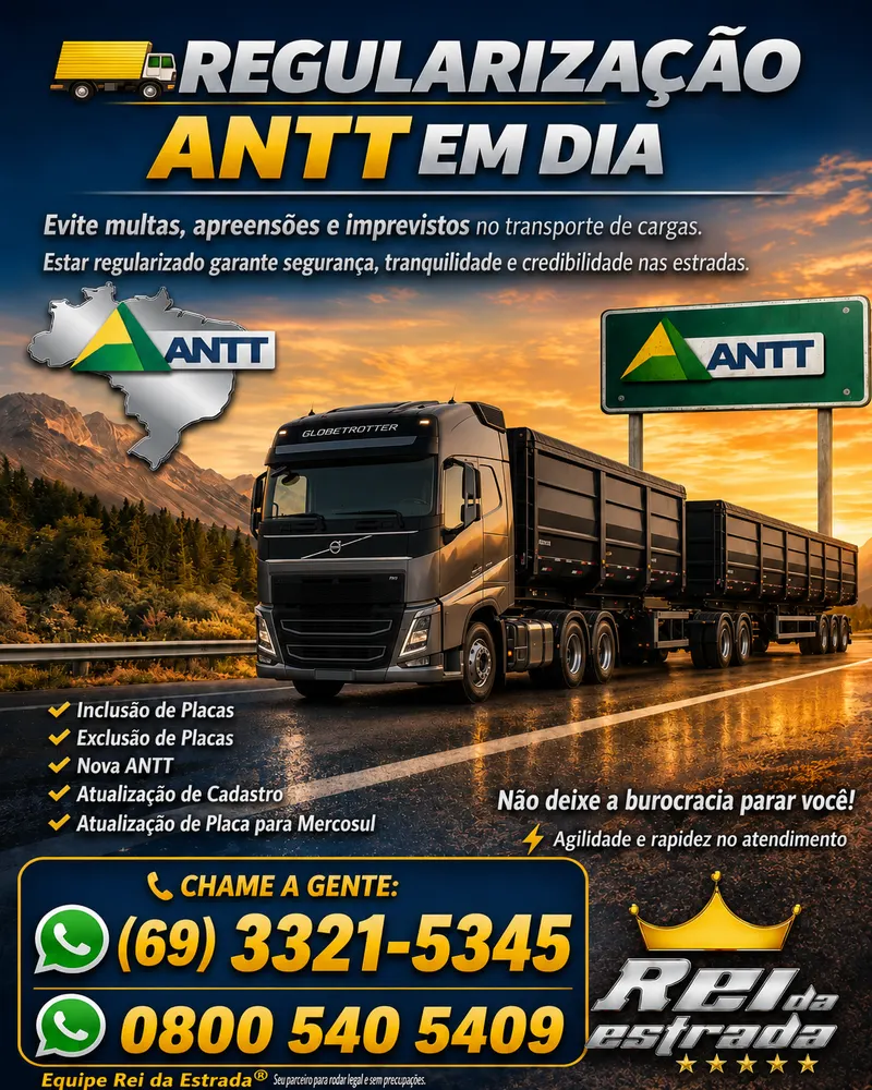 REI DA ESTRADA - ANTT e AET Licença para Rodotrem 9 Eixos Certificado Digital — foto 4