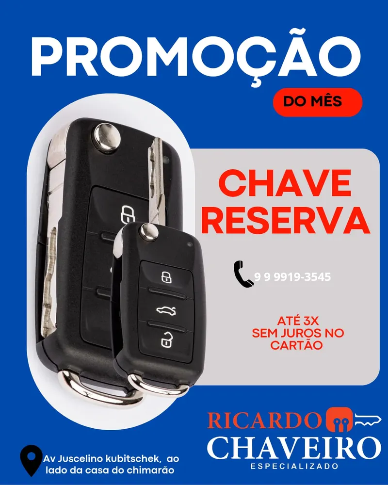 🥇RICARDO CHAVEIRO | Chaveiro 24 horas em Vilhena — foto 2