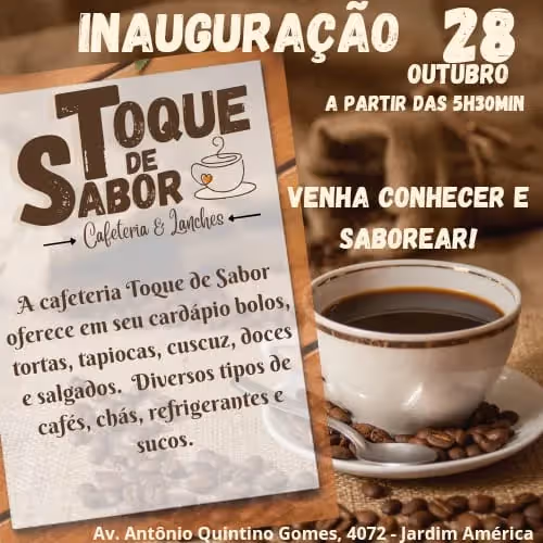 Toque de sabor cafeteria e lanches
